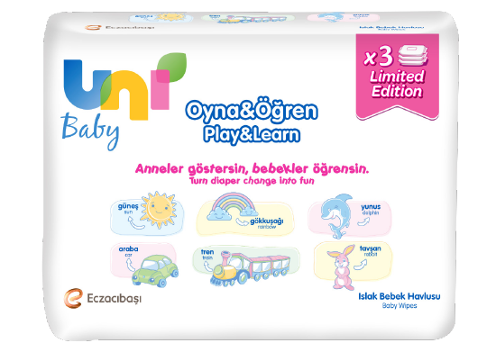 Uni Baby Oyna Öğren Bebek Islak Mendili 156 Yaprak