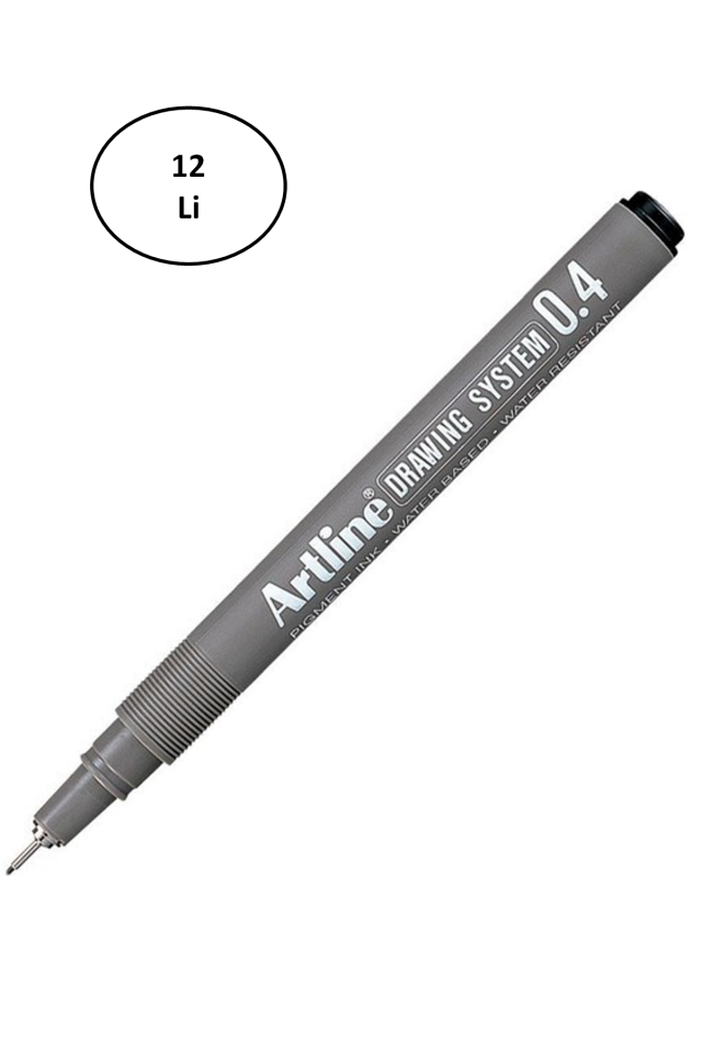 Artline 234 Çizim Kalemi 0.4 mm Siyah 12'li