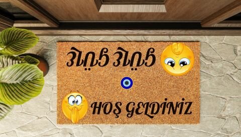 Kapı Önü Paspası Özel Tasarım Koko Model Emojiler PK-1554