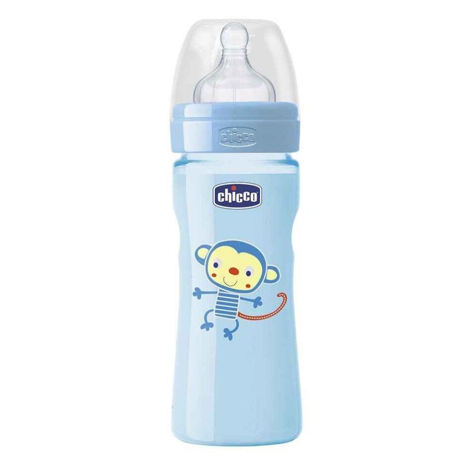 Chicco Biberon 250 ml Renkli Erkek Silikon Akış Ayarlı