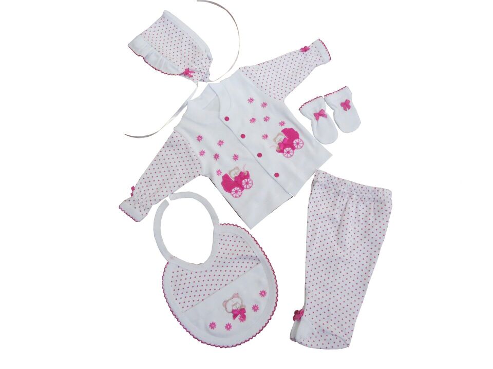 Sema Baby 5'li Premature Puanlı Set - Pembe