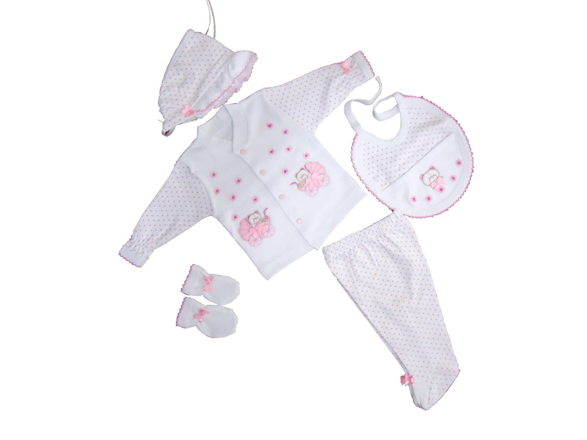 Sema Baby 5'li Premature Puanlı Set - Açık Pembe