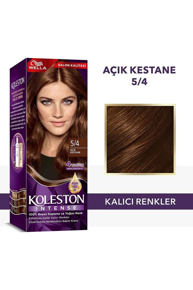 Koleston Intense Saç Boyası 5/4 Açık Kestane - Salon Kalitesi