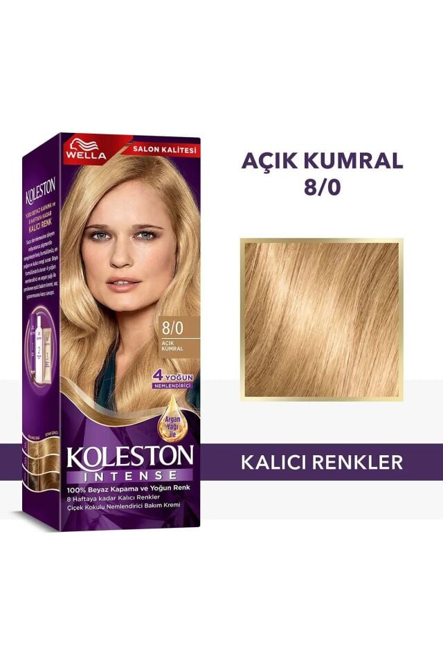 Koleston Intense Saç Boyası 8/0 Açık Kumral - Salon Kalitesi