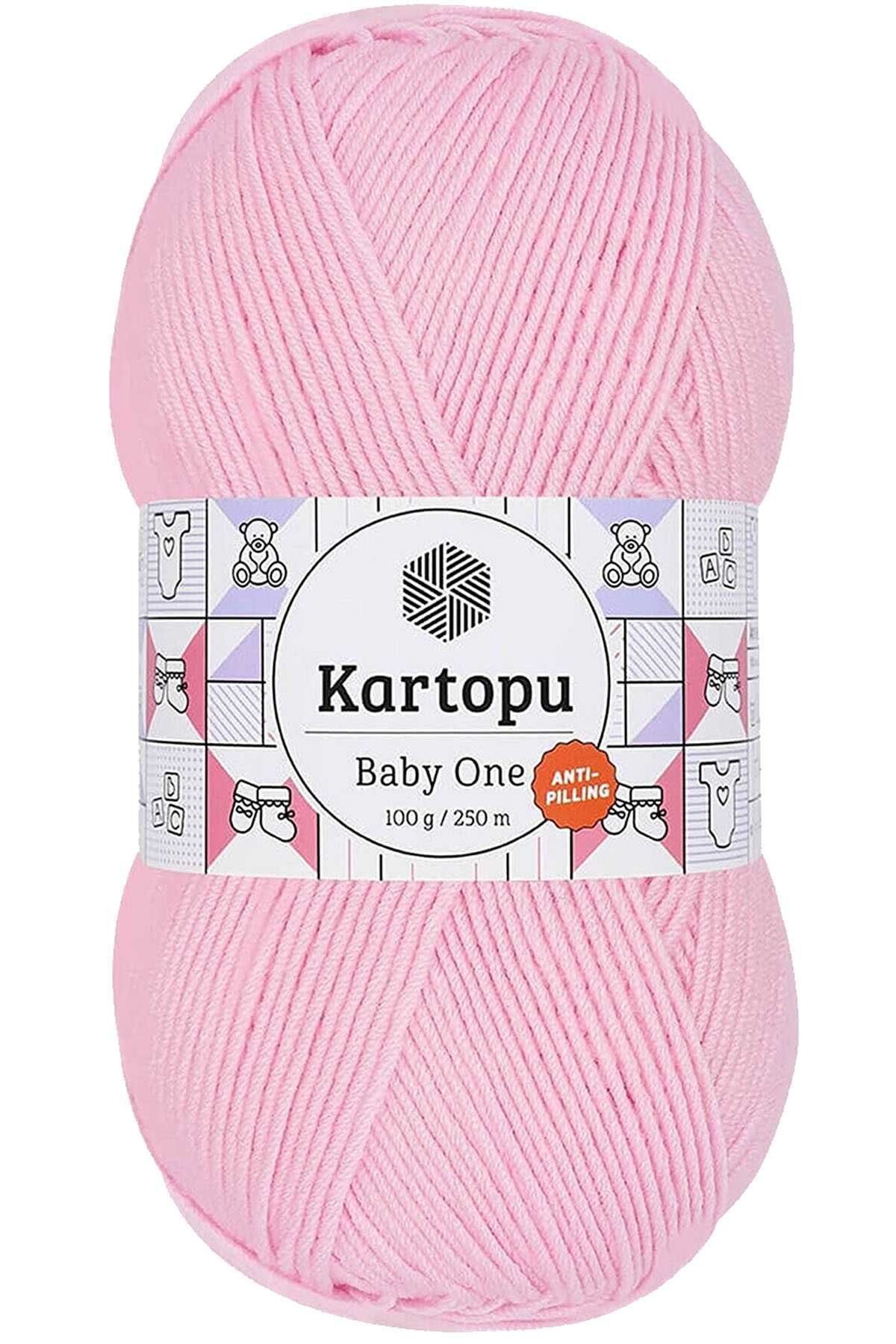 Baby One Tüylenmeyen El Örgü İpi Yünü Açık Pembe K782