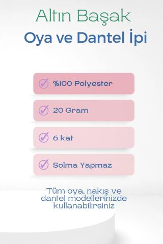 Altınbaşak Oya ve Dantel İpi 20 gr - Royaleks - No: 347