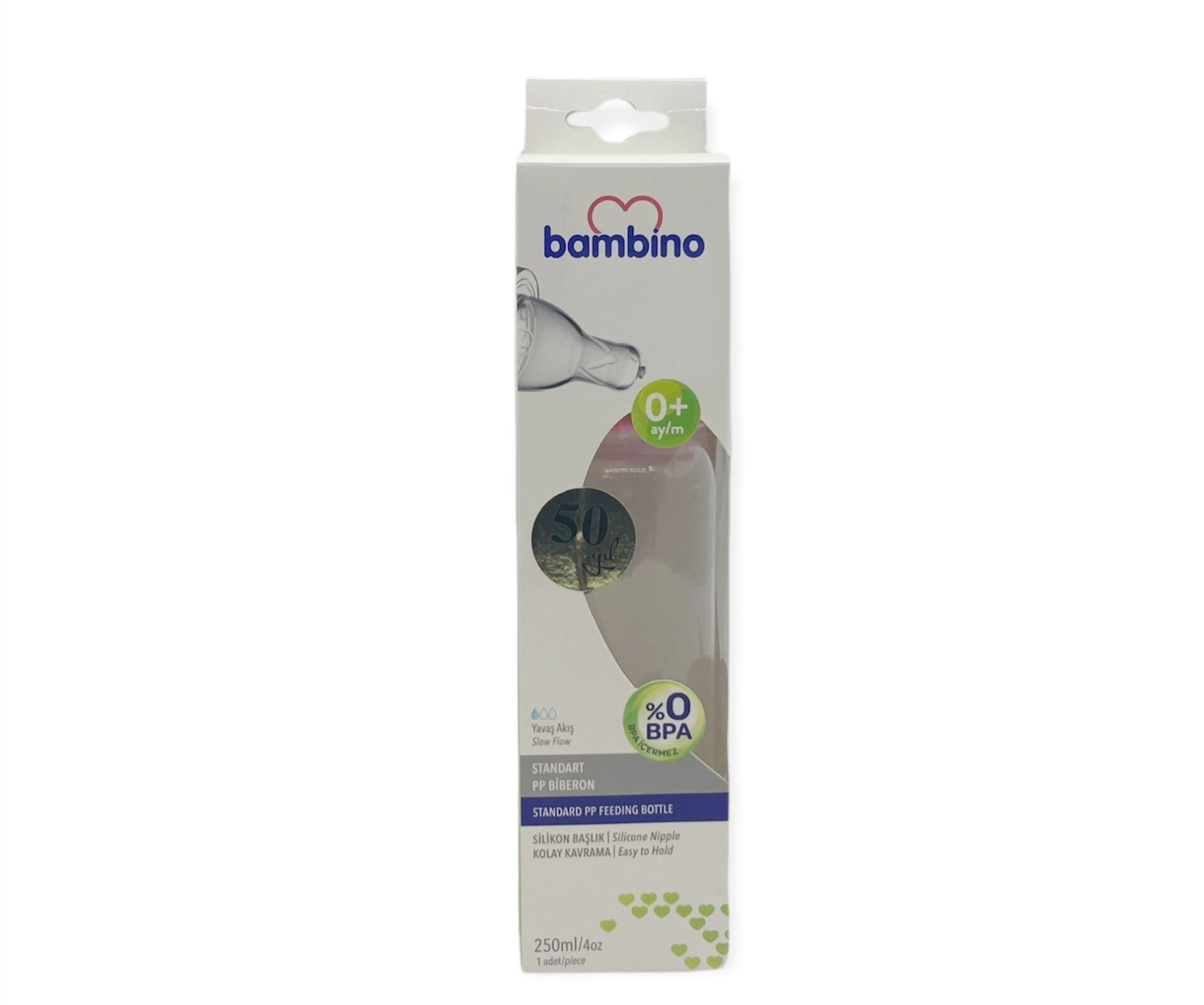 Bambino Standart PP Biberon 250 ml - Pembe