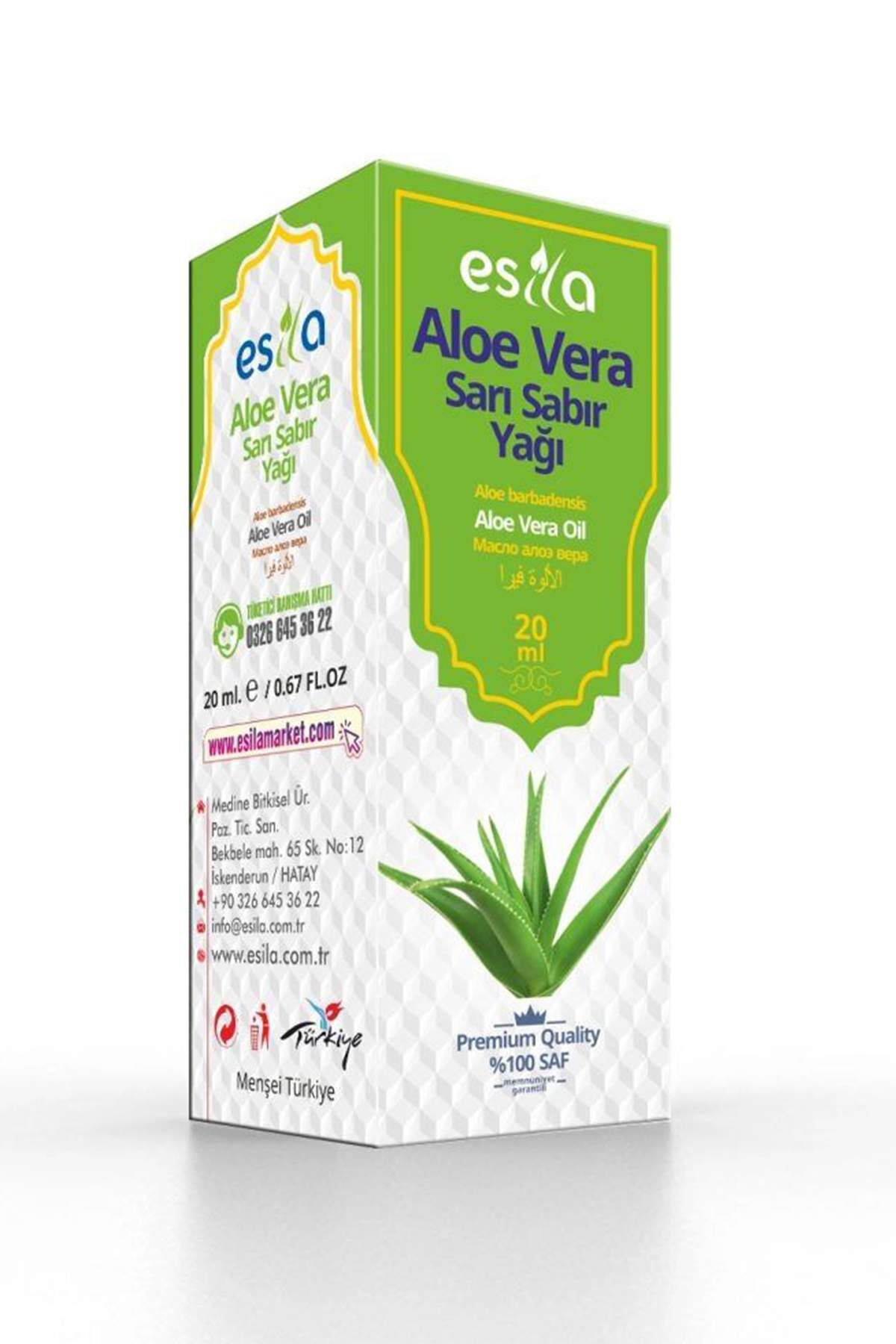 Aloe Vera - Sarı Sabır Yağı 20 Ml.