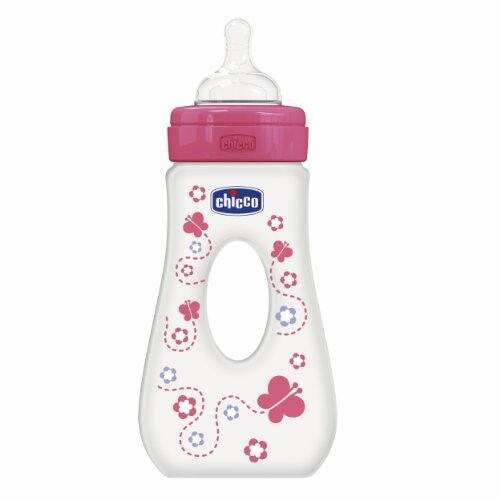 Chicco Seyahat Biberonu 240 ml Silikon Kız (PP)