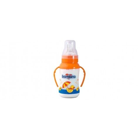 Bambino Biberon Ayıcıklı Kavranabilir 150 ml - Turuncu