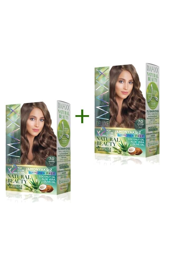 2 Paket Natural Beauty Amonyaksız Saç Boyası 7.0 Kumral