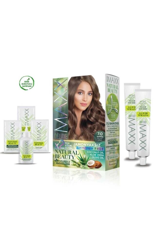 2 Paket Natural Beauty Amonyaksız Saç Boyası 7.0 Kumral