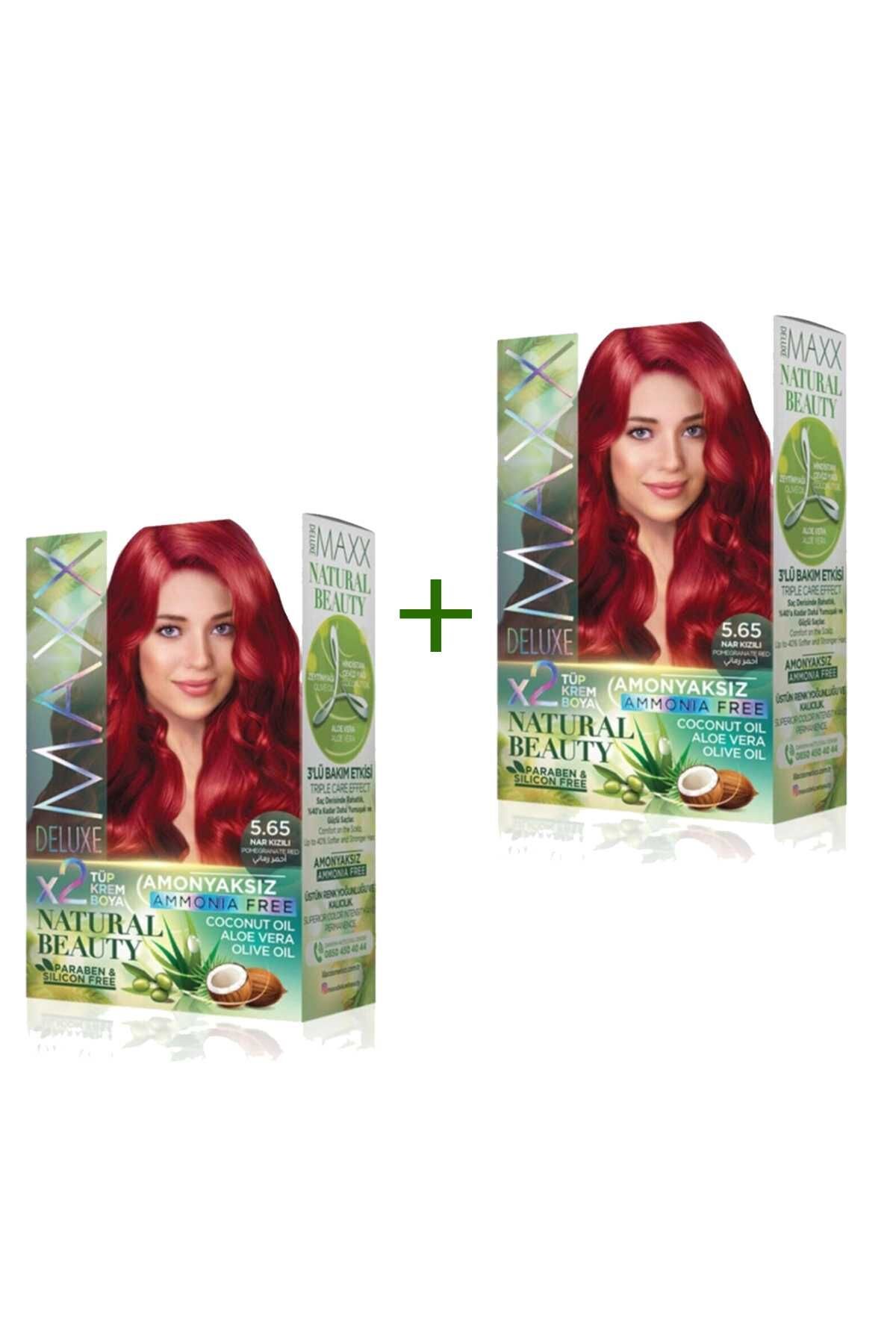 2 Paket Natural Beauty Amonyaksız Saç Boyası 5.65 Nar Kızılı