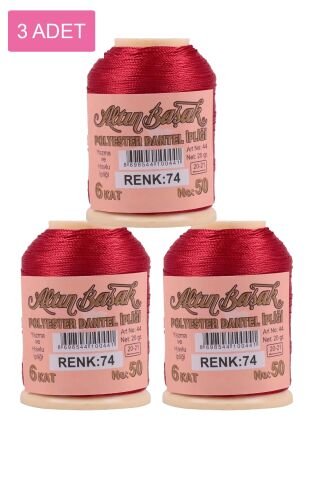 3 Adet Altınbaşak Oya ve Dantel İpi 20 gr - Royaleks - No: 074