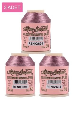 3 Adet Altınbaşak Oya ve Dantel İpi 20 gr - Royaleks - No: 694