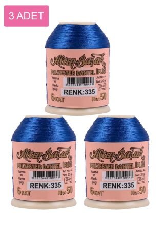 3 Adet Altınbaşak Oya ve Dantel İpi 20 gr - Royaleks - No: 335