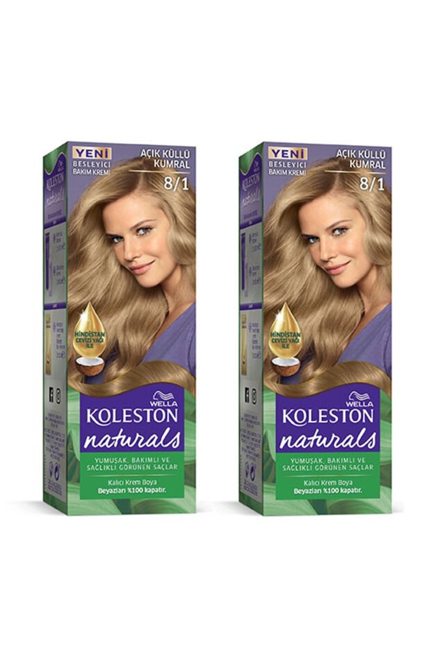 Naturals Saç Boyası Açık Küllü Kumral 8/1 2x Paket