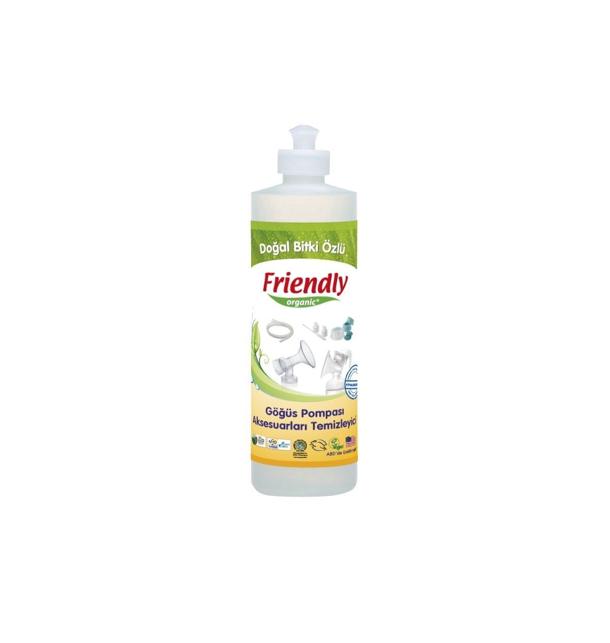 Friendly Organic Göğüs Pompası Aksesuarları Temizleyici - 473 ml