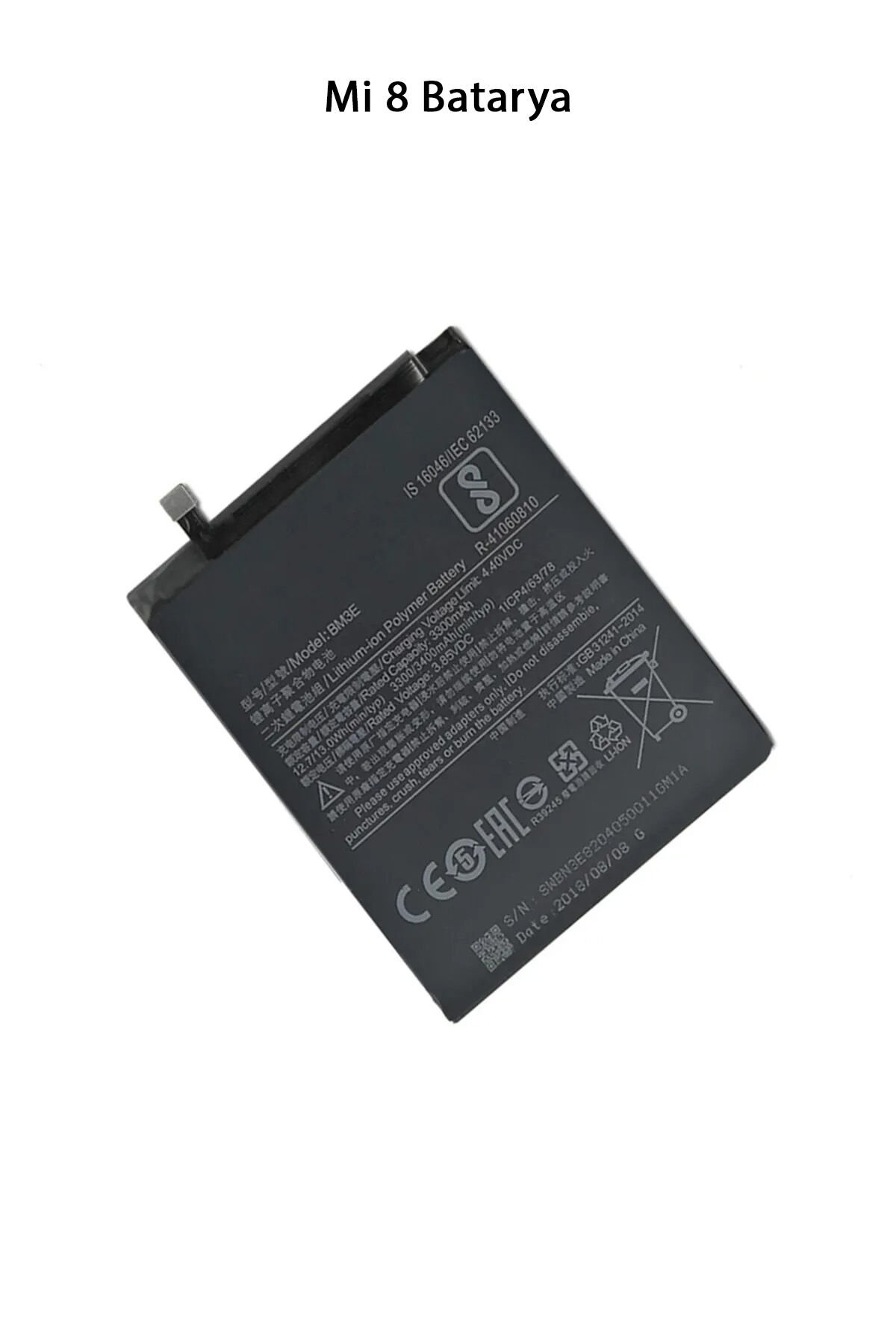 Mi 8 Telefonlarla Uyumlu Batarya 3400 mAh