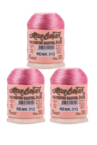 3 Adet Altınbaşak Oya ve Dantel İpi 20 gr - Royaleks - No: 600 - 312 - 363