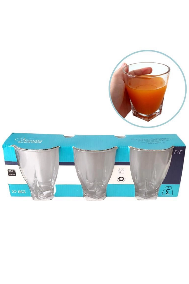 Venüs 3'lü Su Bardağı 250Ml Royaleks-212