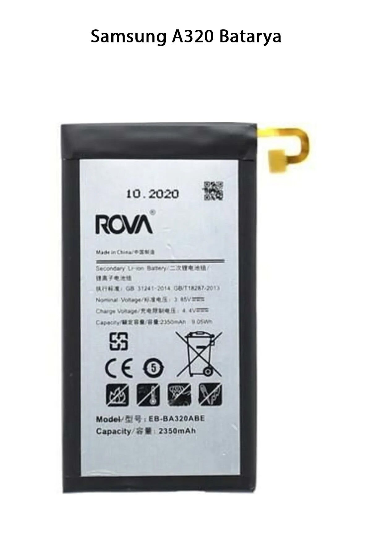 Samsung A320 Telefonlarla Uyumlu Batarya 2350 mAh