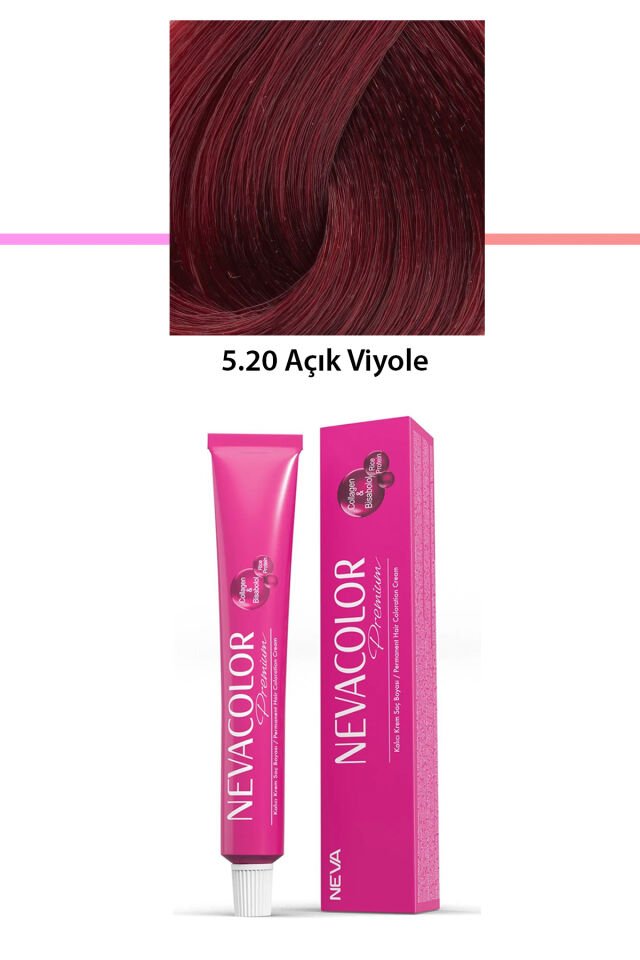 Premium 5.20 Açık Viyole - Kalıcı Krem Saç Boyası 50 g Tüp