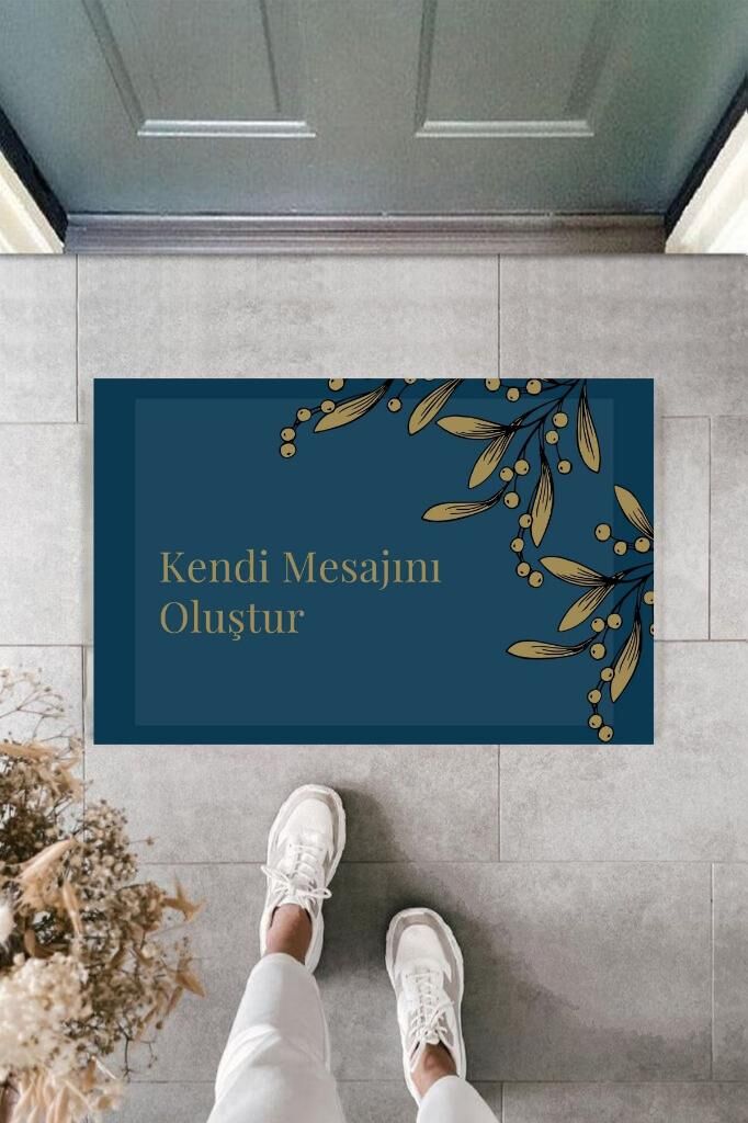 Dijital Baskı Kişiye Özel İç Kapı Dekorasyon Paspas  PS11208