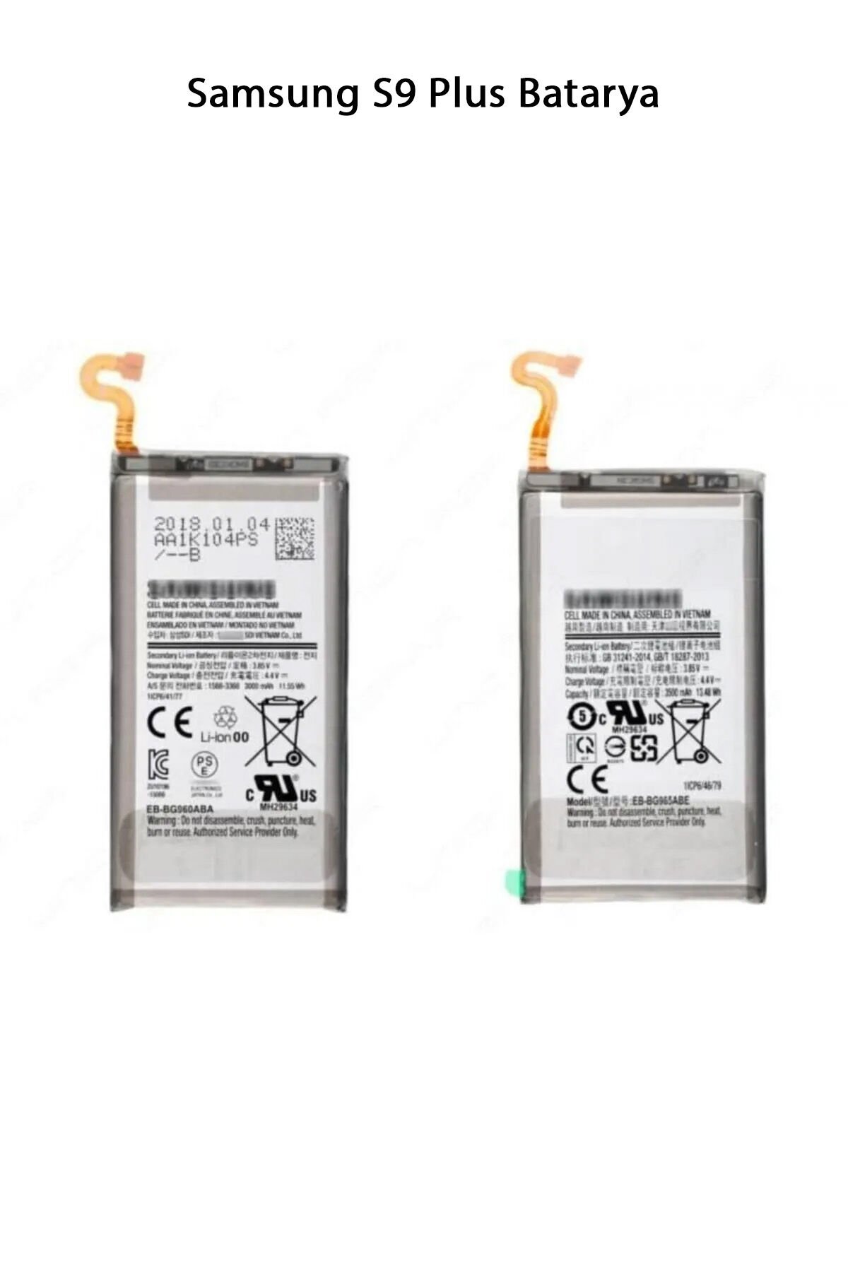 Samsung S9 Plus Telefonlarla Uyumlu Batarya 3500 mAh