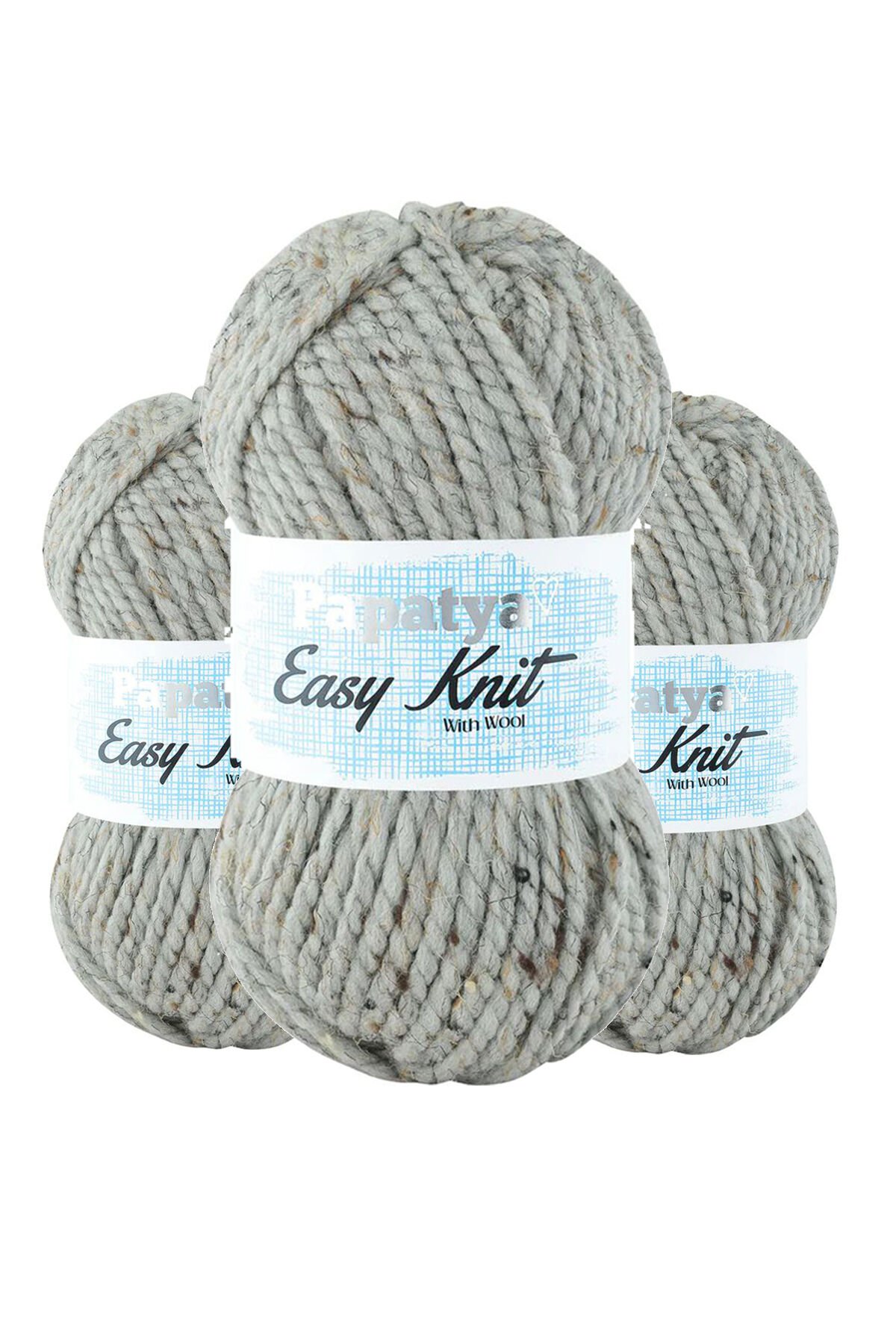 3 Adet Easy Knit Tweed Hırka Şapka Atkı İpi Yünü 150 Gr. 85 Mt. J2150