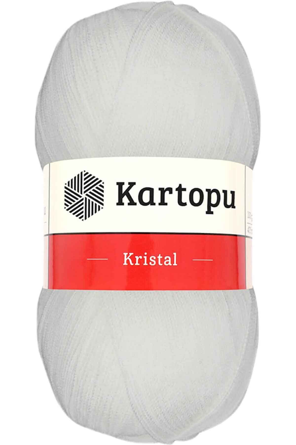 Kristal Çift Katlı El Örgü Lif İpi Beyaz K010