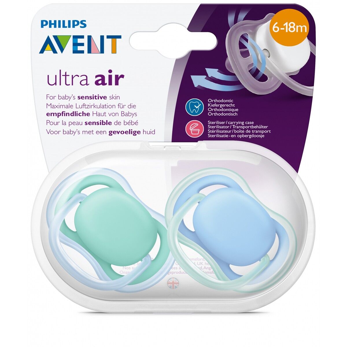 Philips Avent SCF244/22 Ultra Air Emzik 6-18 Ay 2li Erkek