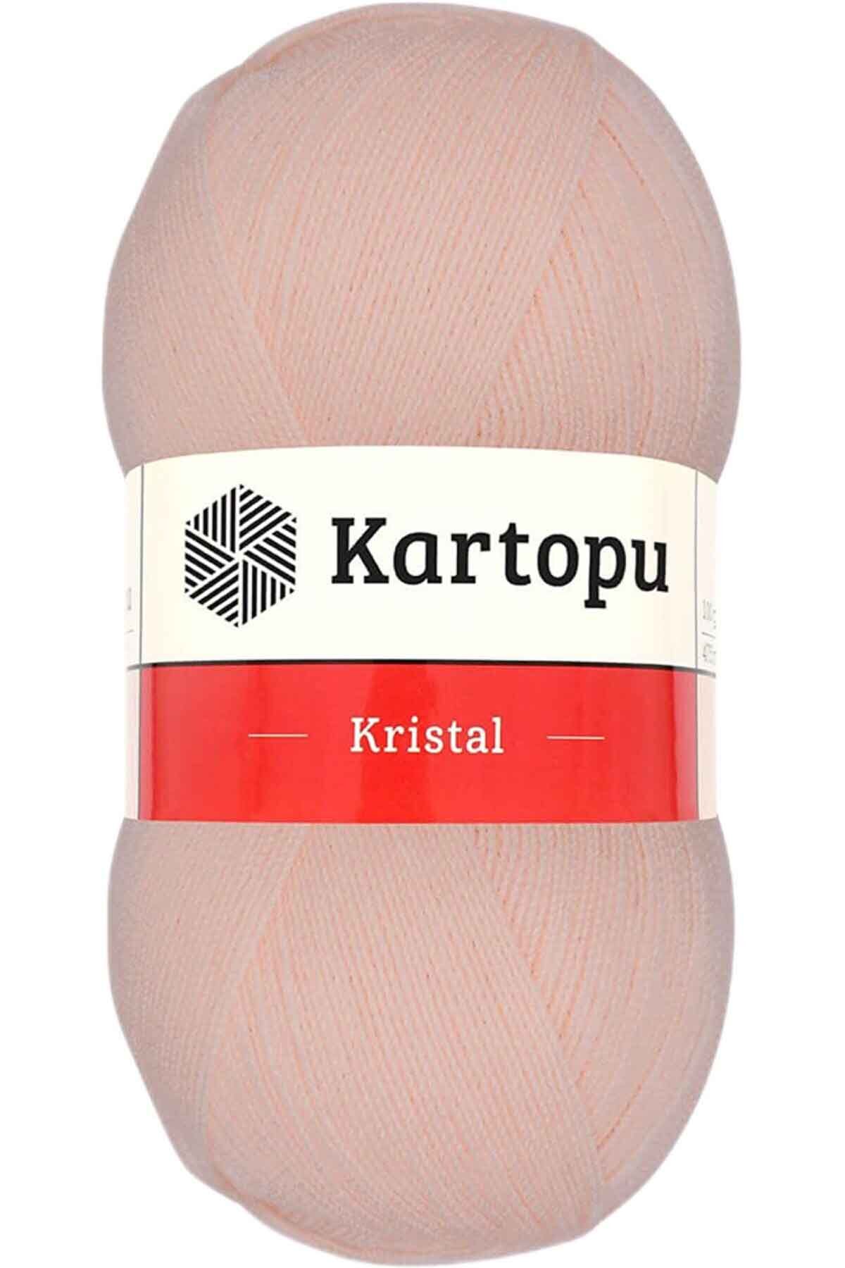 Kristal Çift Katlı El Örgü Lif İpi Somon K223