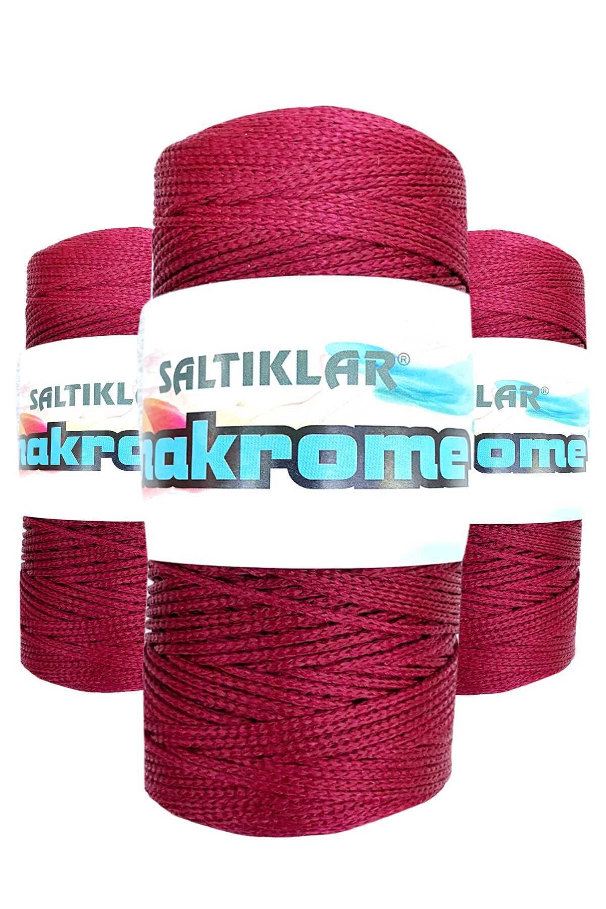 3 Adet Polyester Makrome İpi 1560 Bordo 100 gr