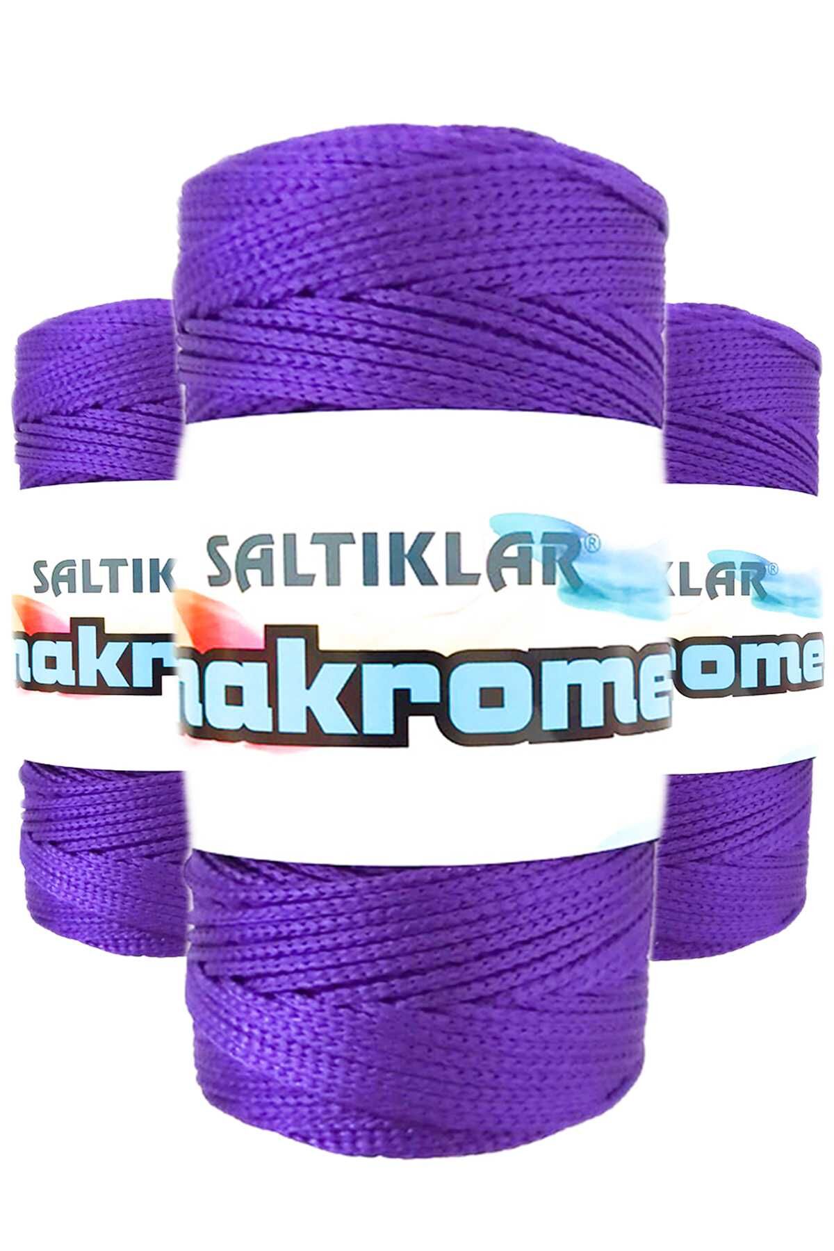 3 Adet Polyester Makrome İpi 4250 Mor 100 gr