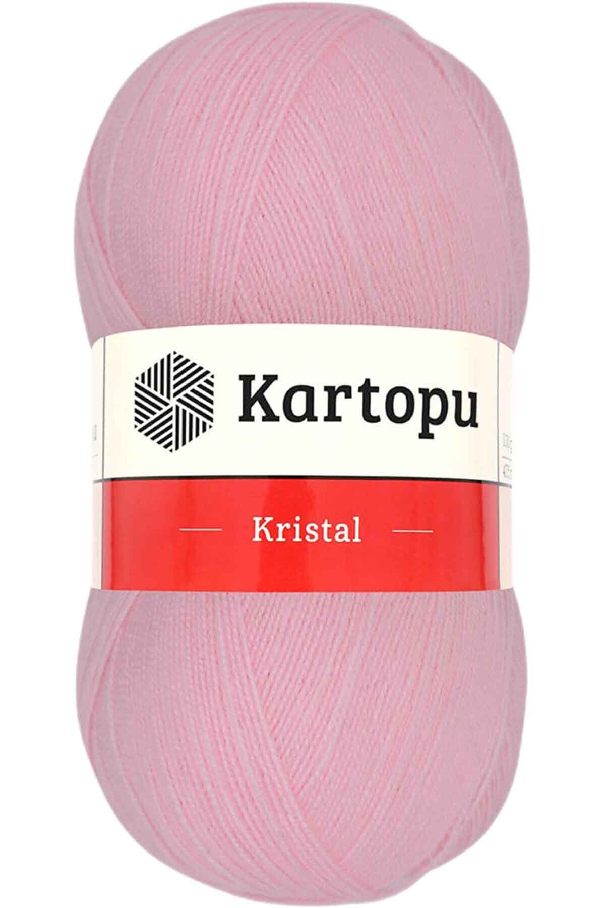 Kristal Çift Katlı El Örgü Lif İpi Bebe Pembe K788