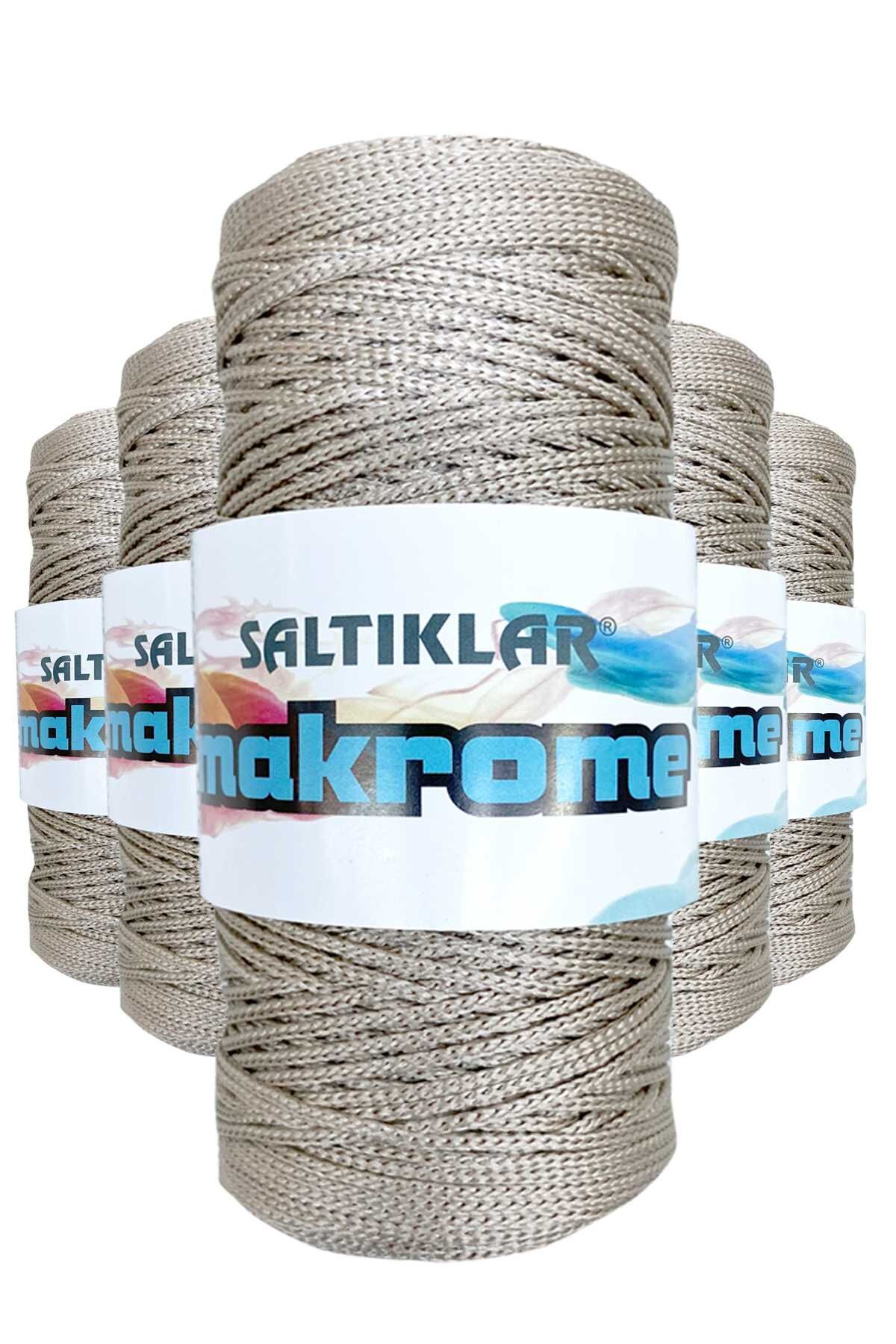 5 Adet Polyester Makrome İpi 227 Bej 100 gr