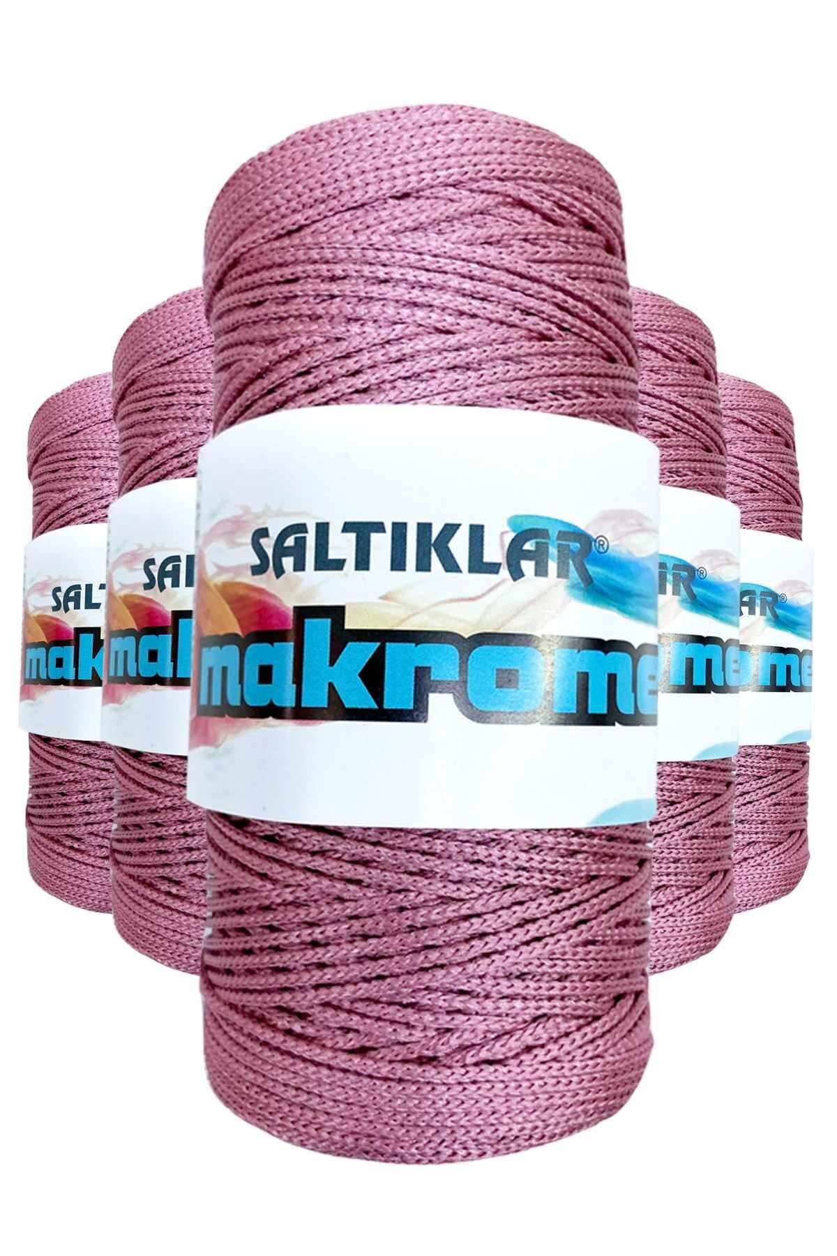 5 Adet Polyester Makrome İpi 350 Gül 100 gr