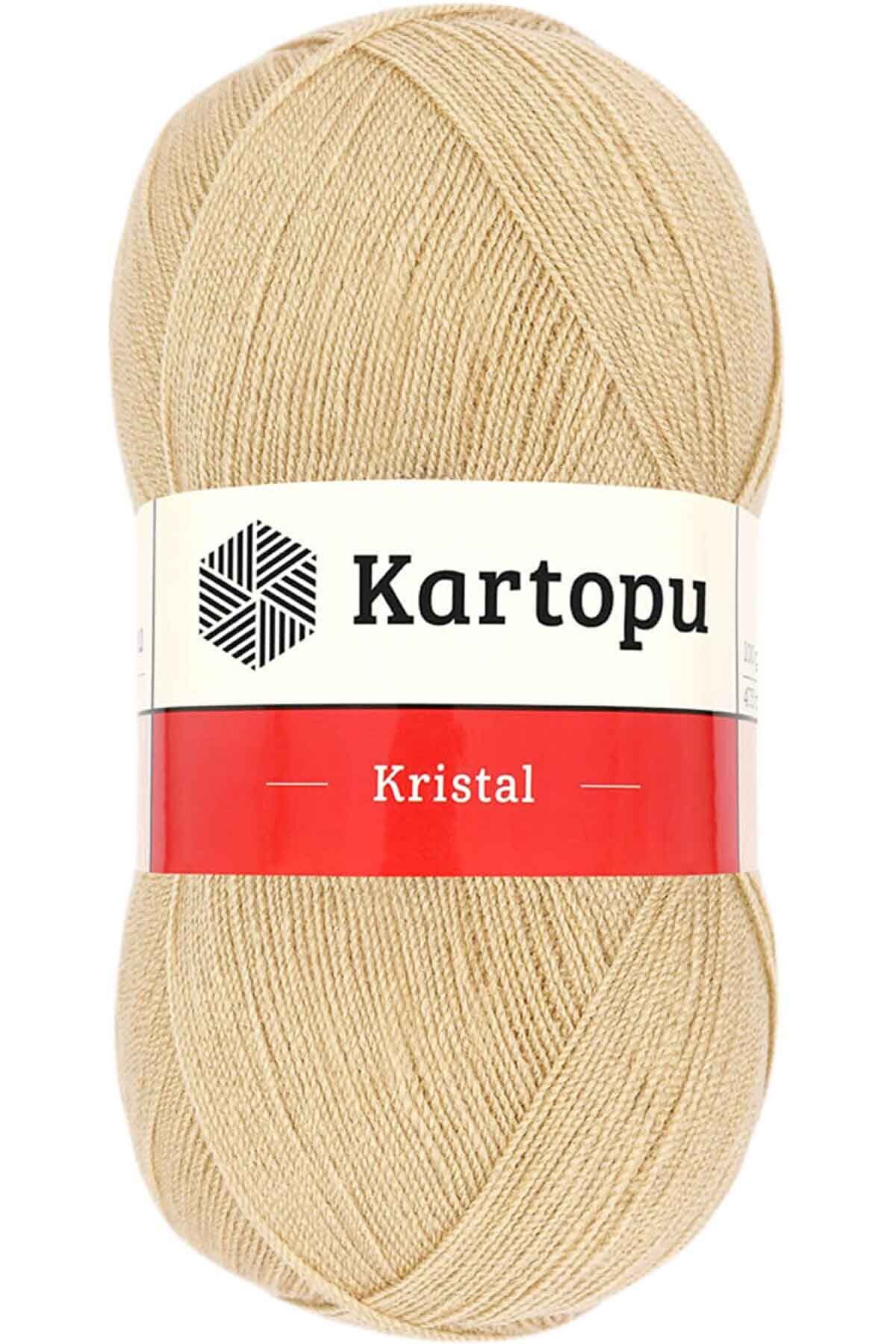 Kristal Çift Katlı El Örgü Lif İpi Sütlü Kahve K884