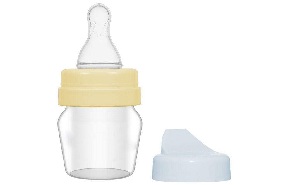 Bambino Biberon Silikon Emzik Mini Cam 30 ml - Sarı