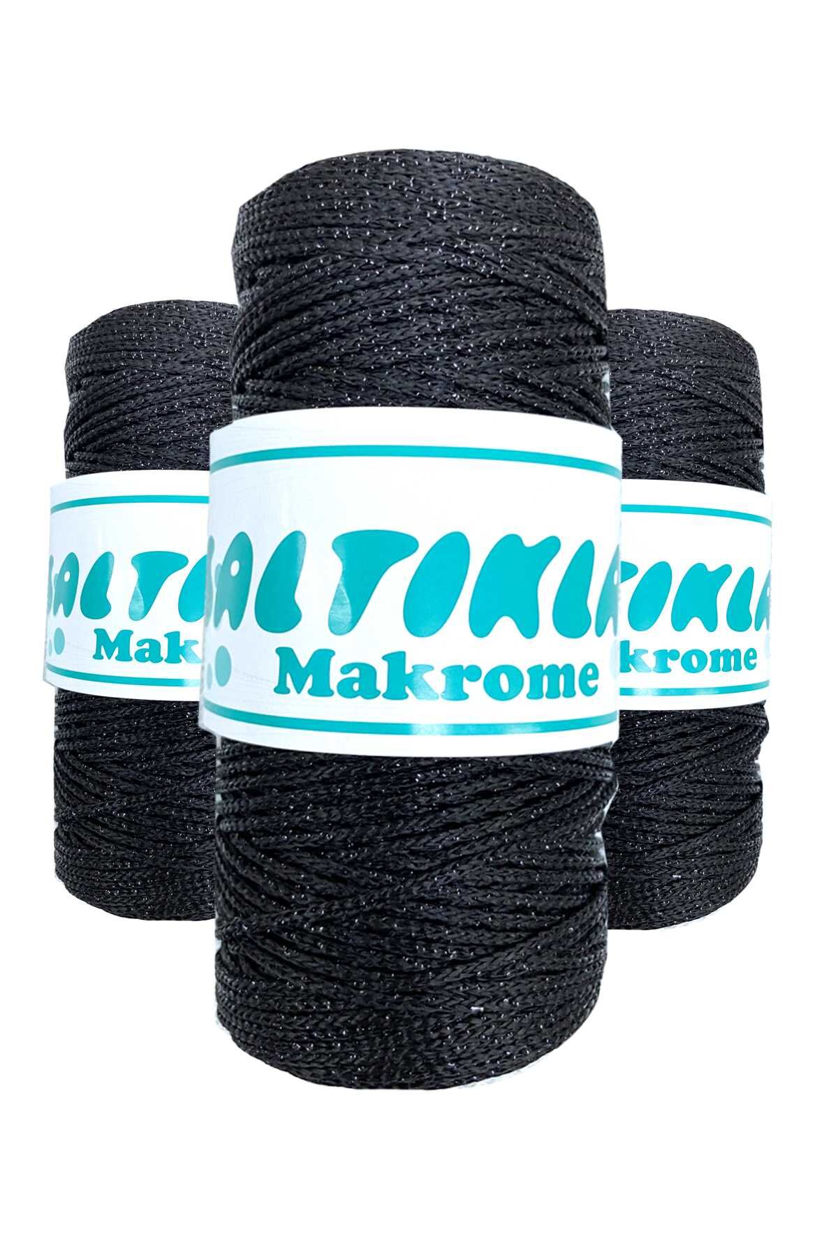 3 Adet Polyester Simli Makrome İpi SS-60